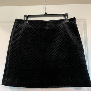 & Other Stories Black Velvet Quilted Mini Skirt Sz. 10 NWT